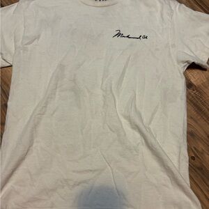 White Crewneck T-Shirt with Small Script Logo